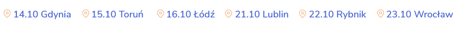 Lista miast Jesień 2025